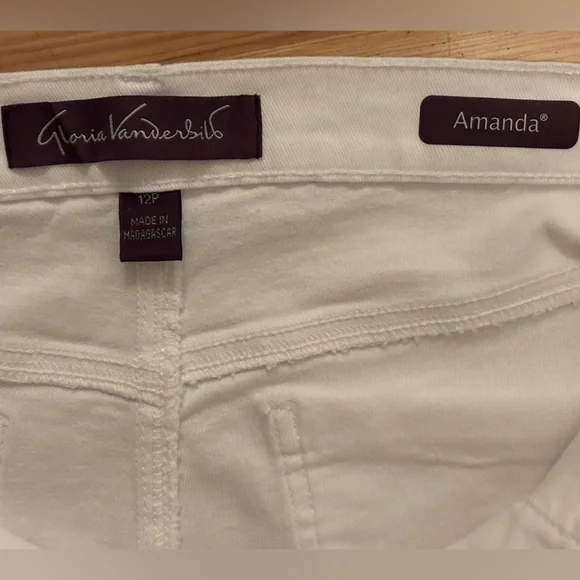 Y2K Vintage Gloria Vanderbilt Women’s Amanda High Rise Off-White Denim Jeans 12P - Picture 2 of 4